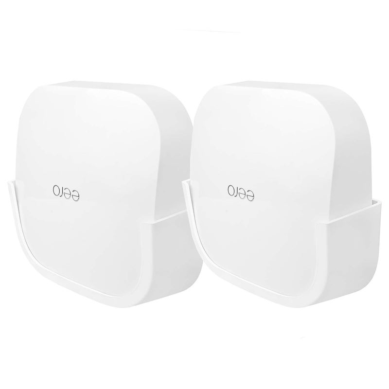 Huafly 𝗛𝘂𝗮𝗳𝗹𝘆 2Pcs Screwless Wall Mount Bracket for Eero Pro 6 WiFi, VHB Stick On Holder, Strong Adhesive Holder, No Tools No Drilling No Hole - Image 1